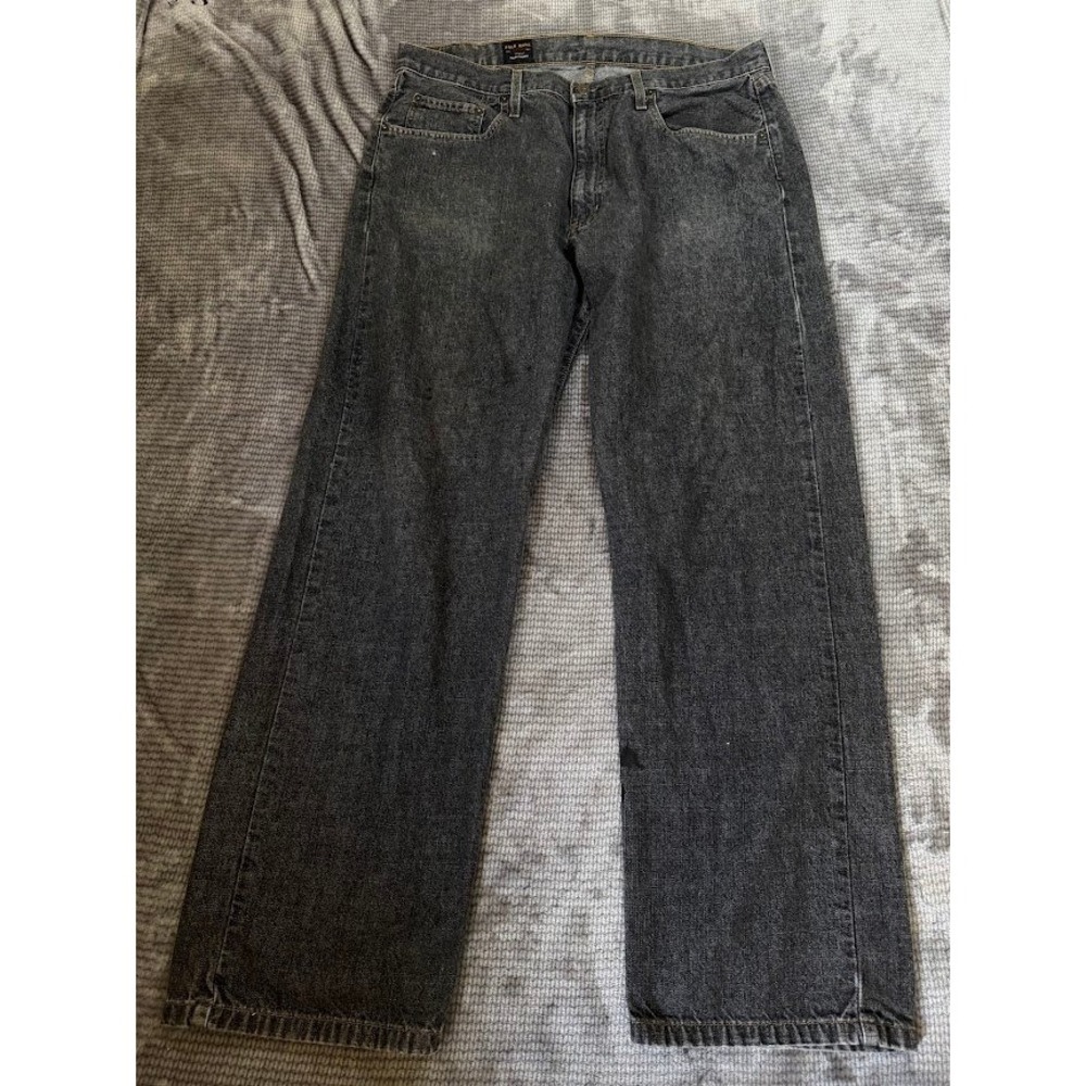 Polo Jeans Co Ralph Lauren Mens 36x31 Faded Black Straight Leg Denim Jeans